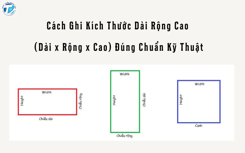 Cách Ghi Kích Thước Dài Rộng Cao (Dài x Rộng x Cao) Đúng Chuẩn Kỹ Thuật